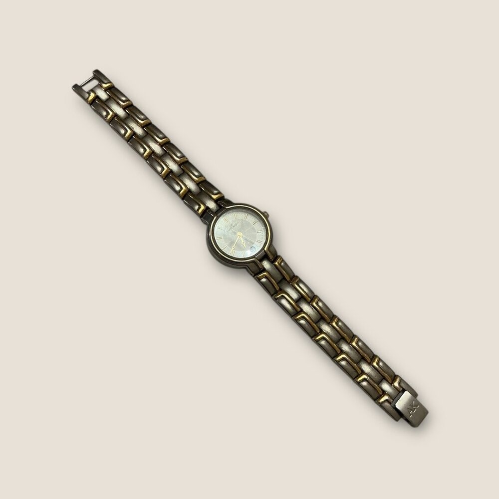Vintage Ann Klein Womens Dainty Silver Watch 6.5" Link Bracelet Quartz - Picture 6 of 6